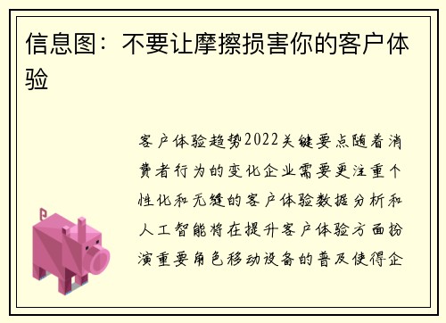 信息图：不要让摩擦损害你的客户体验 